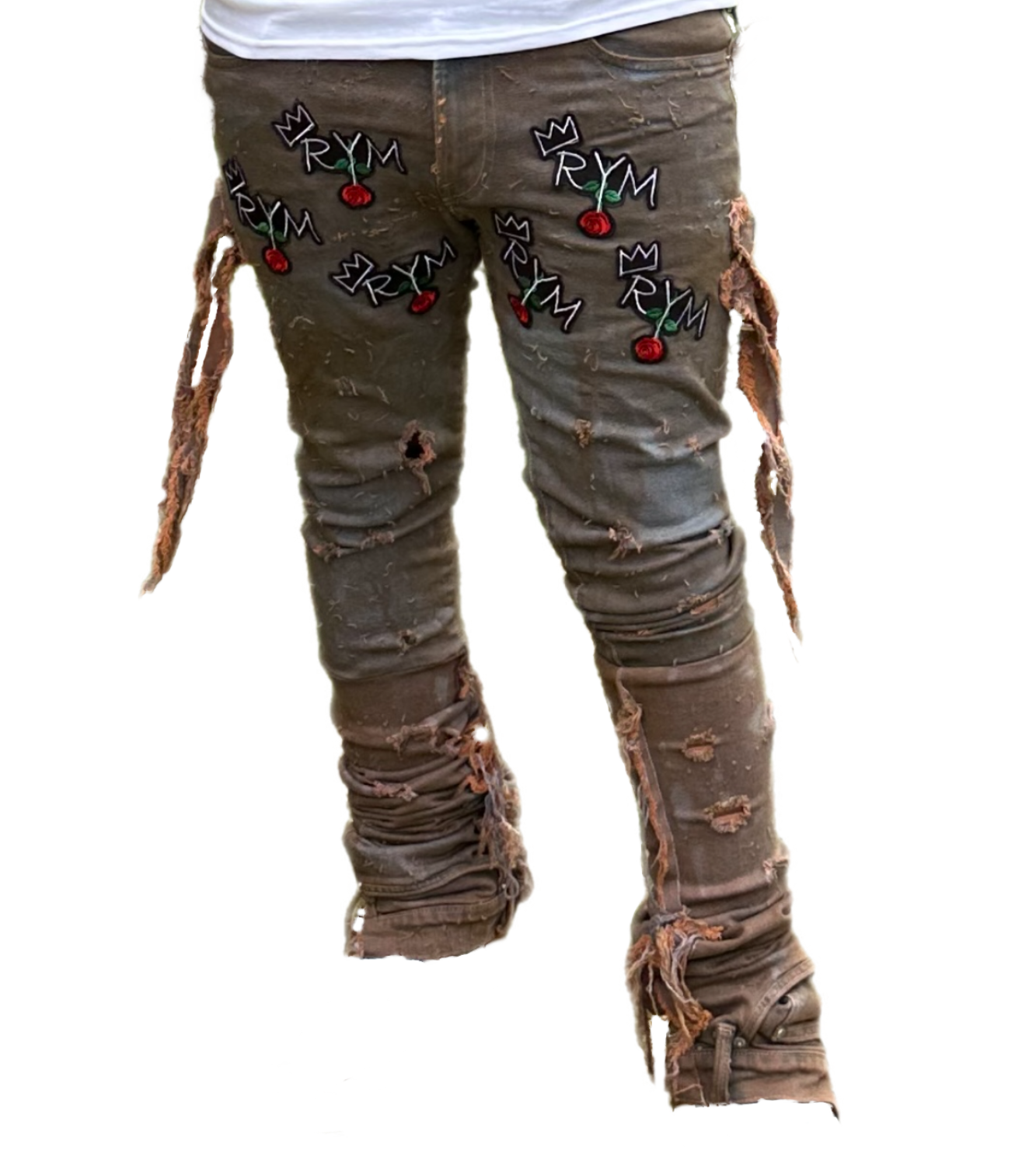 RYM XAGGERATED DENIMS (BROWN)