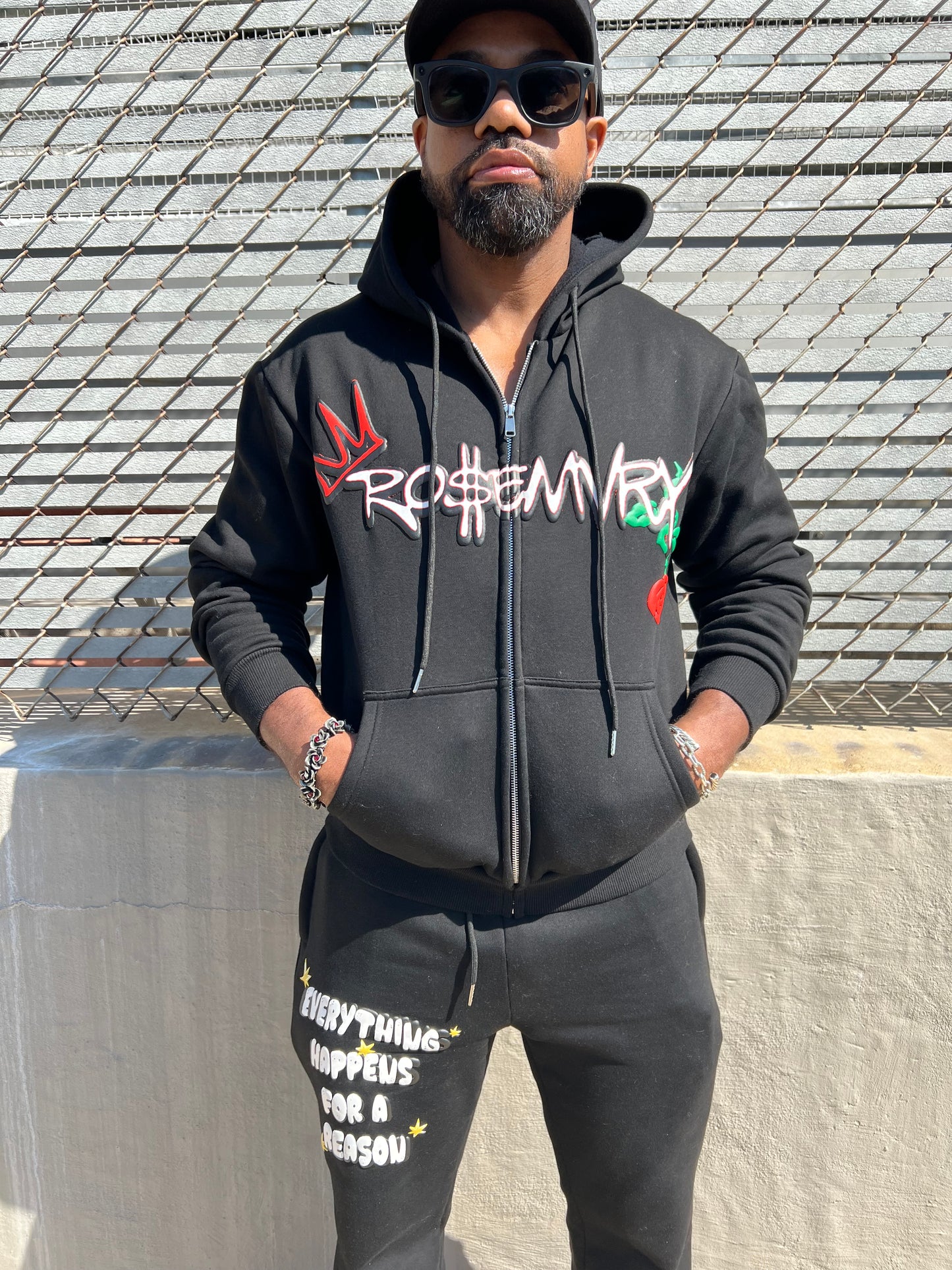 "FATE" BLACK HOODIE SET