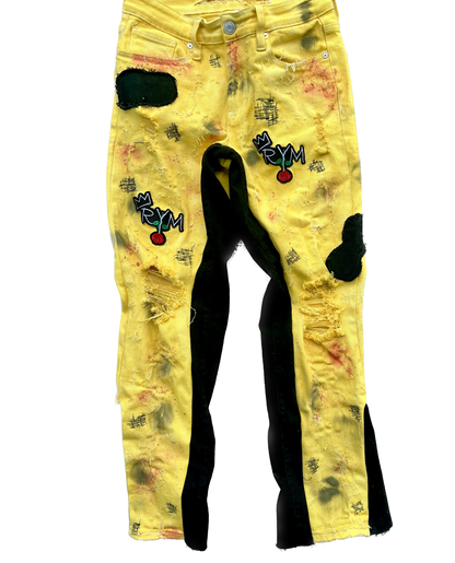 FLARE DENIMS (YELLOW)