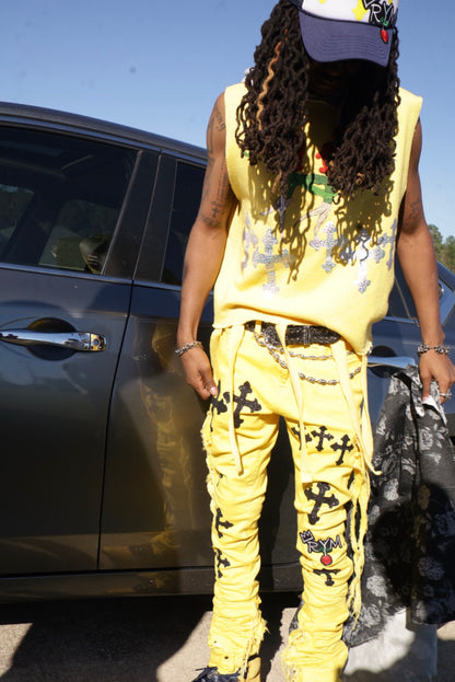 RARE LEMON XAGGERATED DENIMS