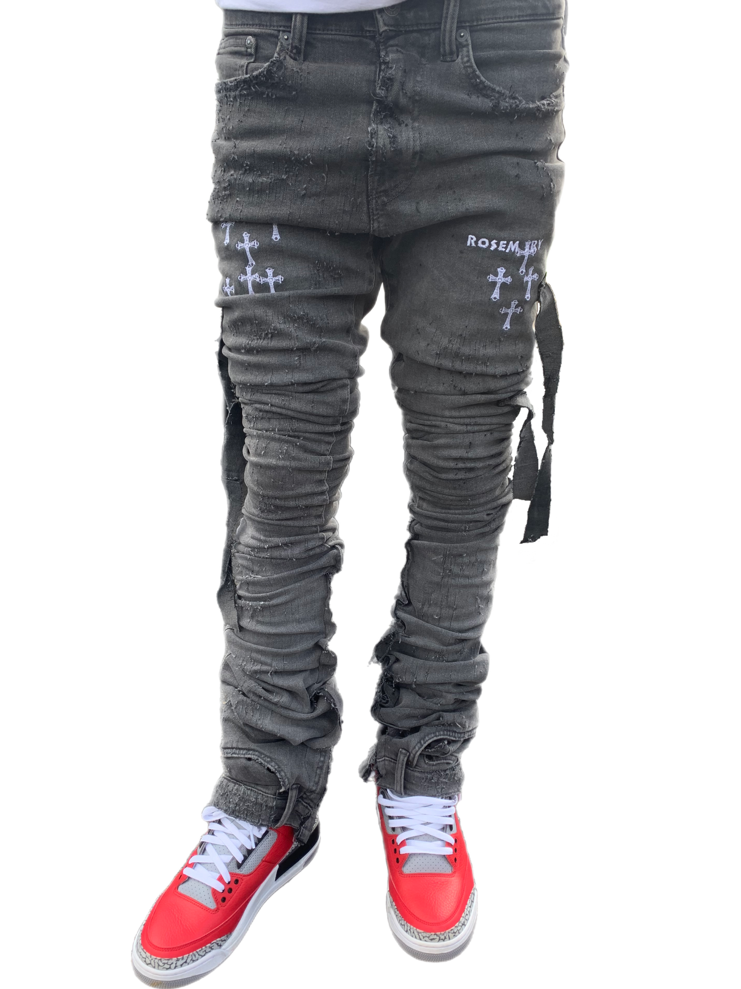 "SALVATION" XGARRERATED DENIM (GRAY)