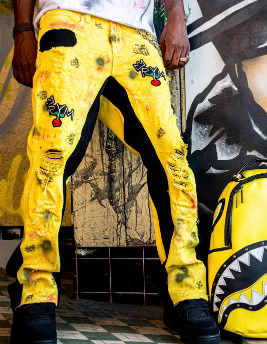 FLARE DENIMS (YELLOW)