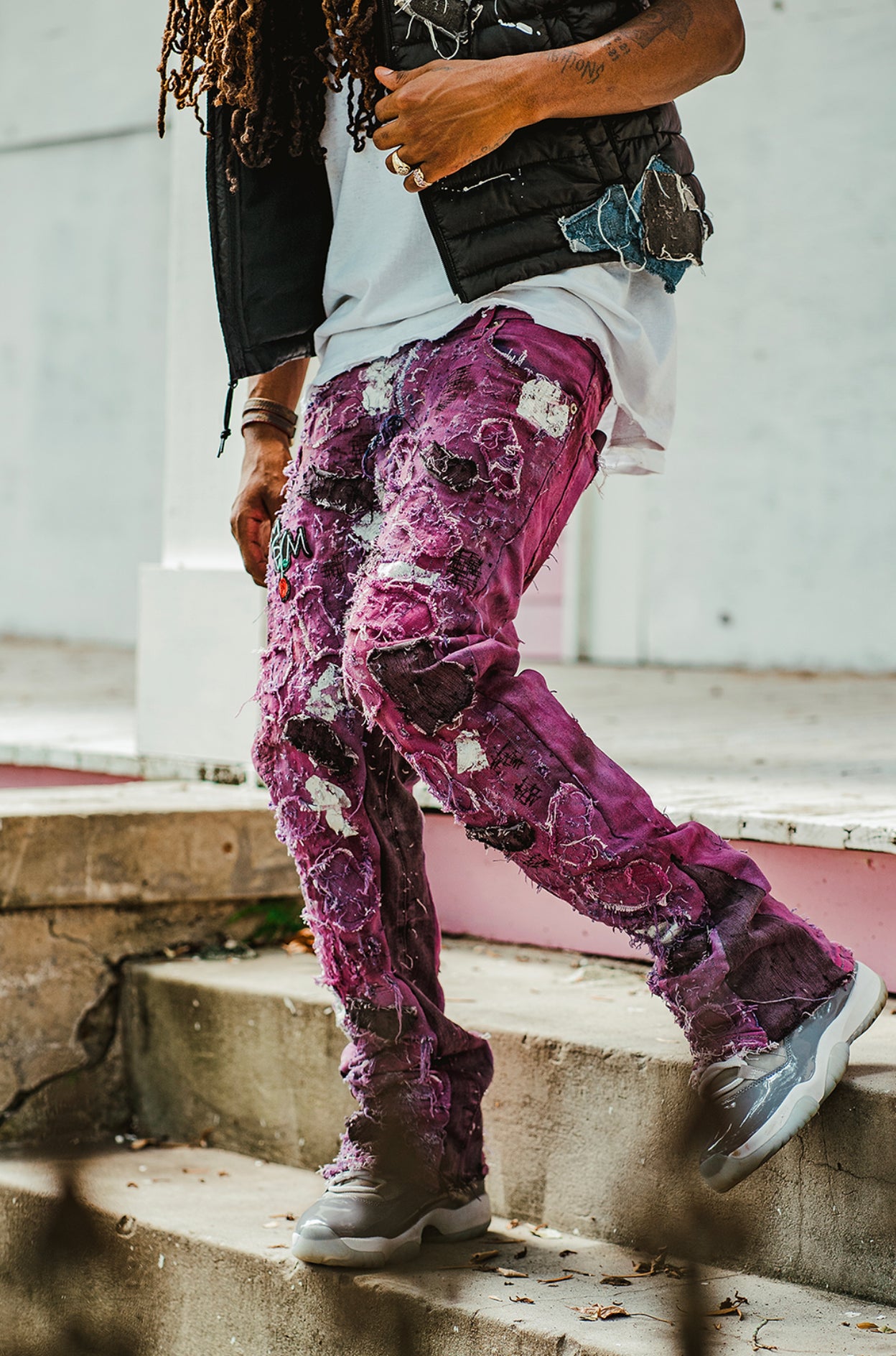 "MEDITATION" FLARE DENIMS