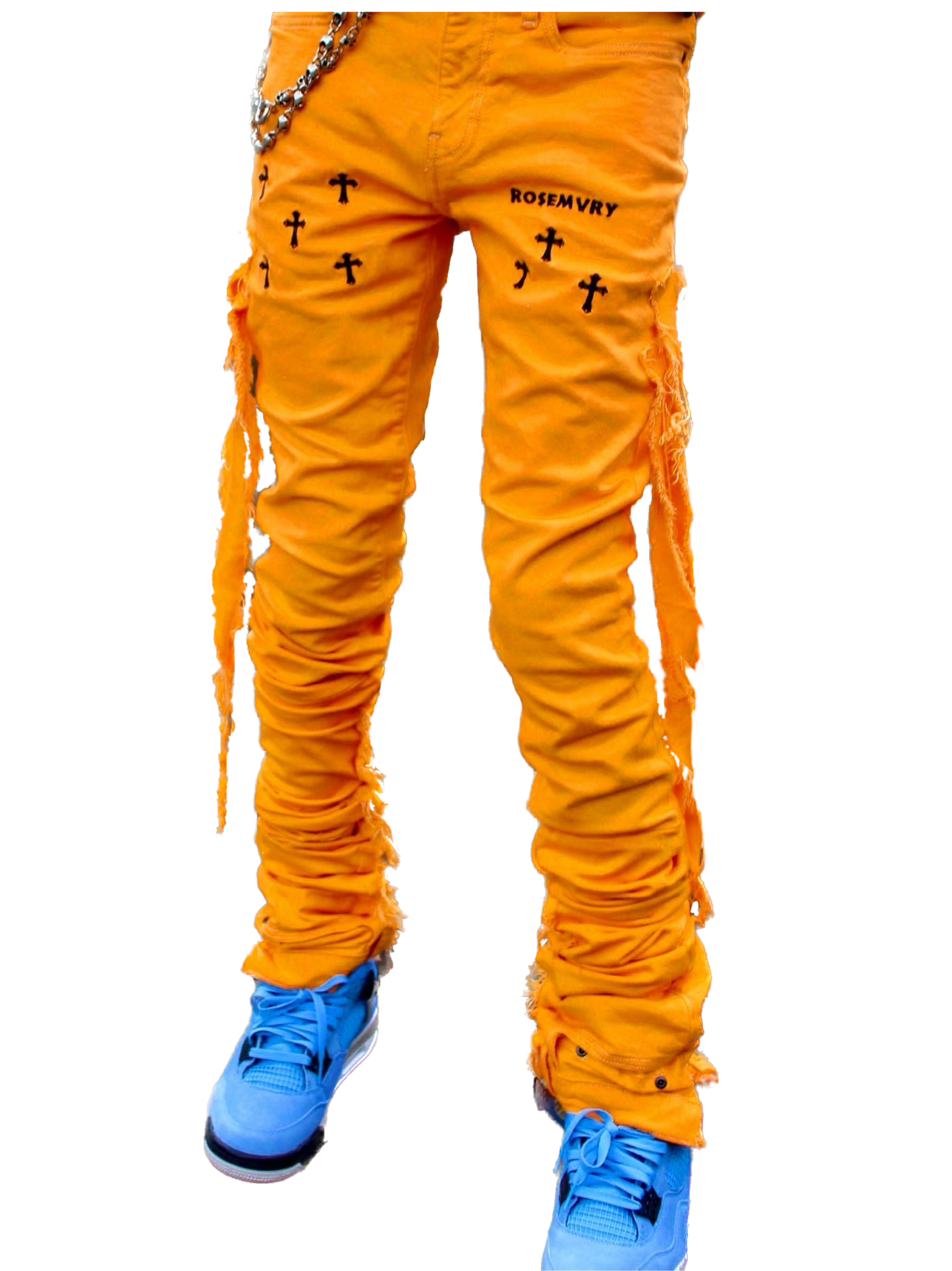 RARE ORANGE XAGGERATED DENIMS
