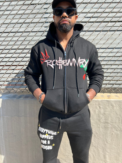 "FATE" BLACK HOODIE SET