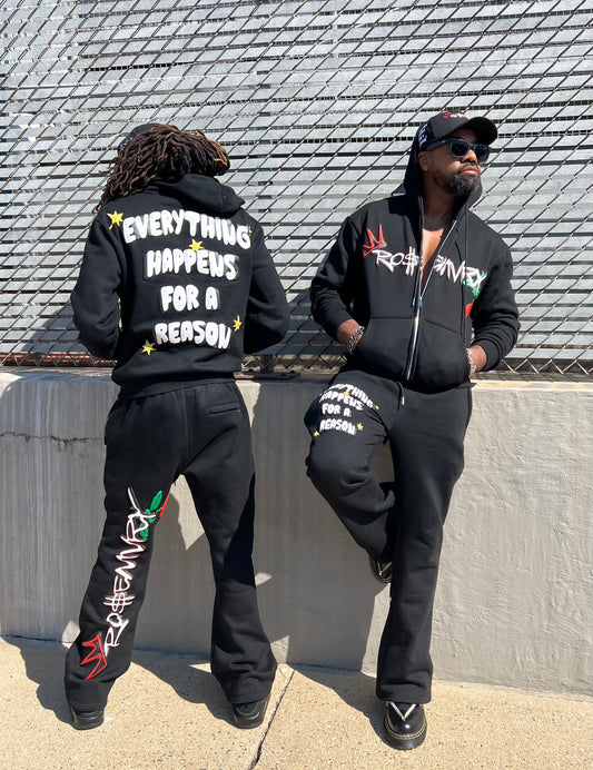 "FATE" BLACK HOODIE SET