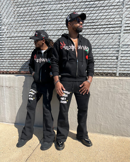 "FATE" BLACK HOODIE SET